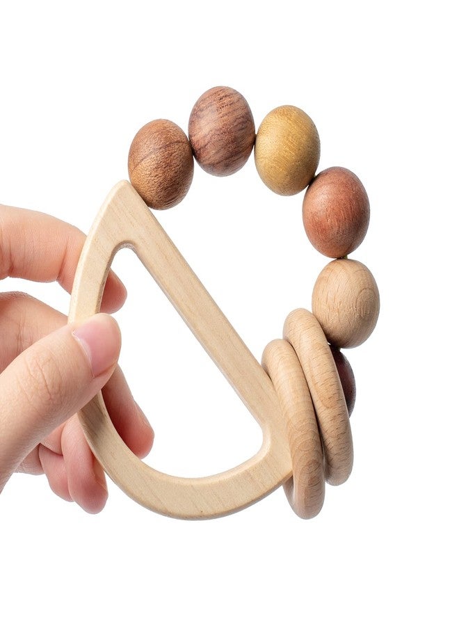 Busy edition Baby Rattles 0-6 Months Wooden Toys for Babies 6-12 Months Montessori Wood Color Baby Rings for Newborn 0 3 6 12 Month Toddler Toys - Image 2