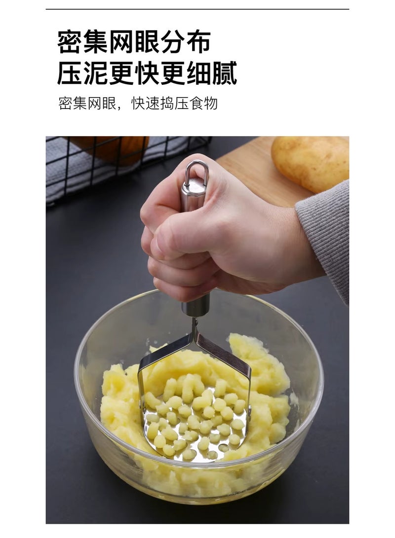 هراسة بطاطس معدنية فضية - Image 4