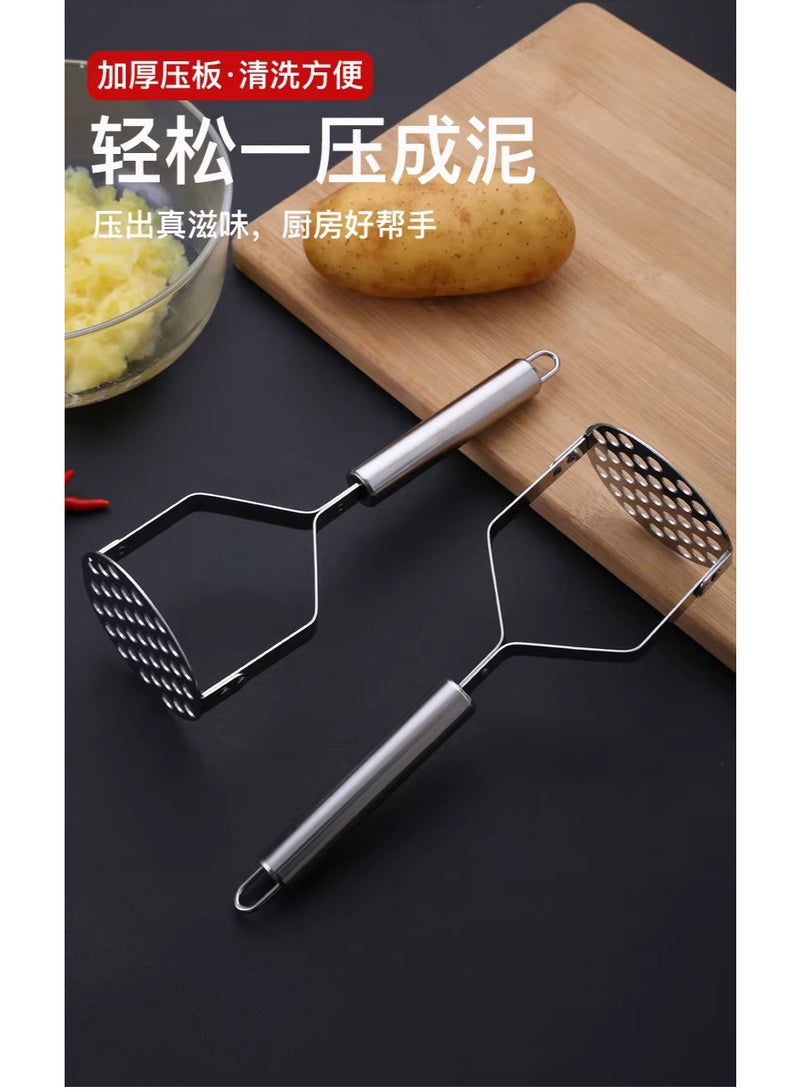 هراسة بطاطس معدنية فضية - Image 1