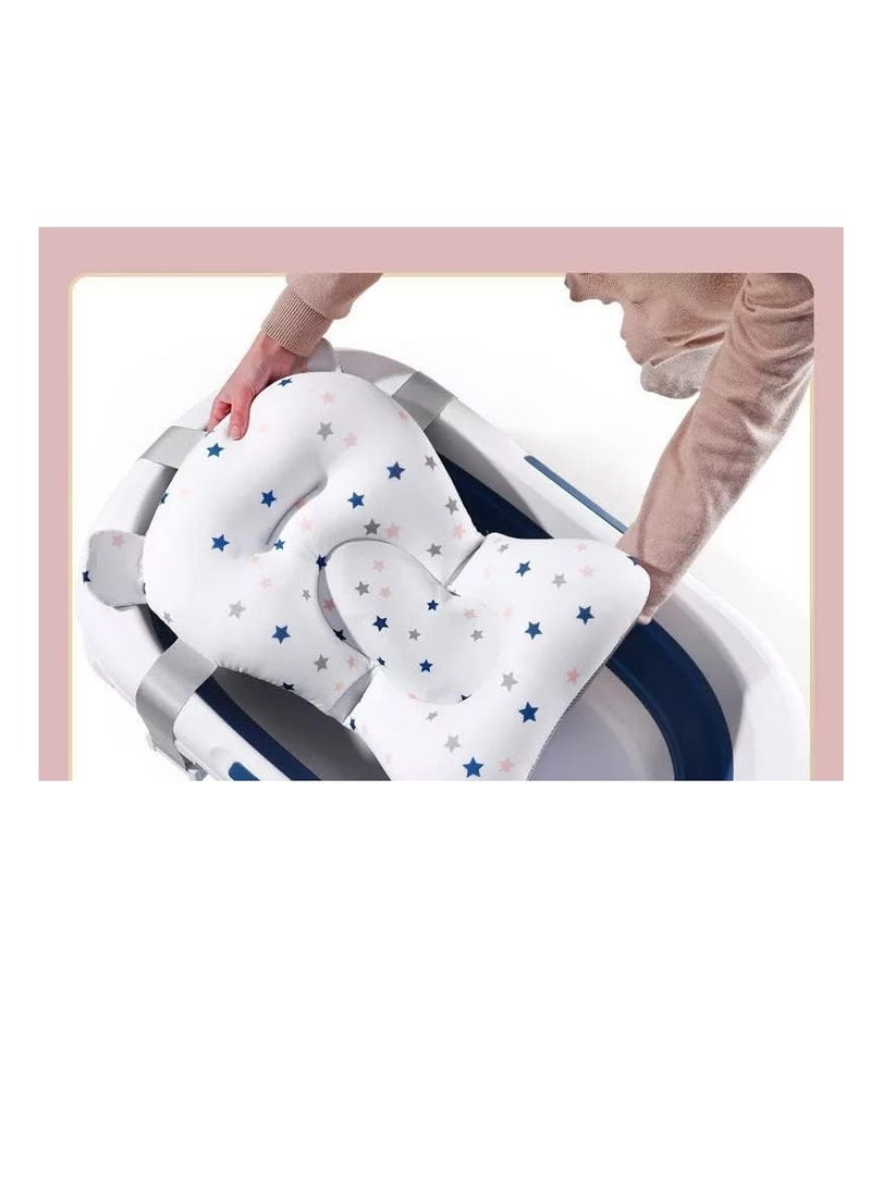 Premify PREMIFY Baby Bath Pad, Adjustable Non-Slip Floating Infant Bath Support Cushion, Baby Bath Pillow for Bathtub, Bath Tub Seat Mat For New Born/Infants Bathing Support | Bath Organizers, 0-12 Months  - Image 2