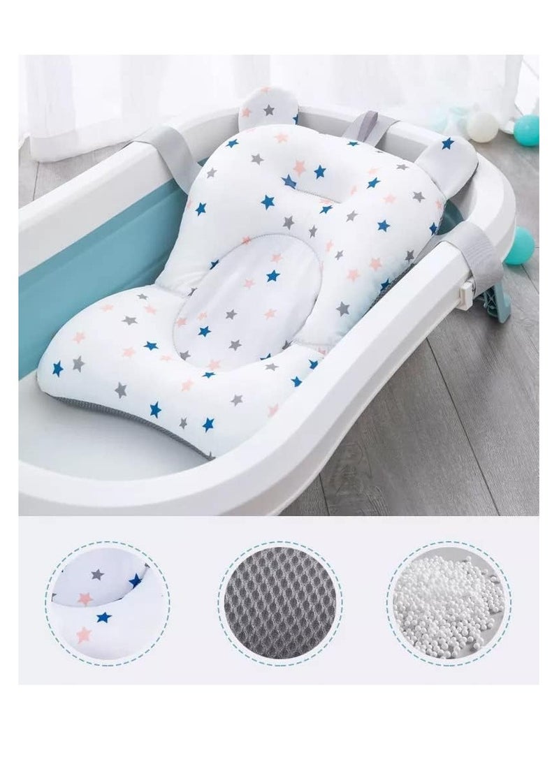 Premify PREMIFY Baby Bath Pad, Adjustable Non-Slip Floating Infant Bath Support Cushion, Baby Bath Pillow for Bathtub, Bath Tub Seat Mat For New Born/Infants Bathing Support | Bath Organizers, 0-12 Months  - Image 4