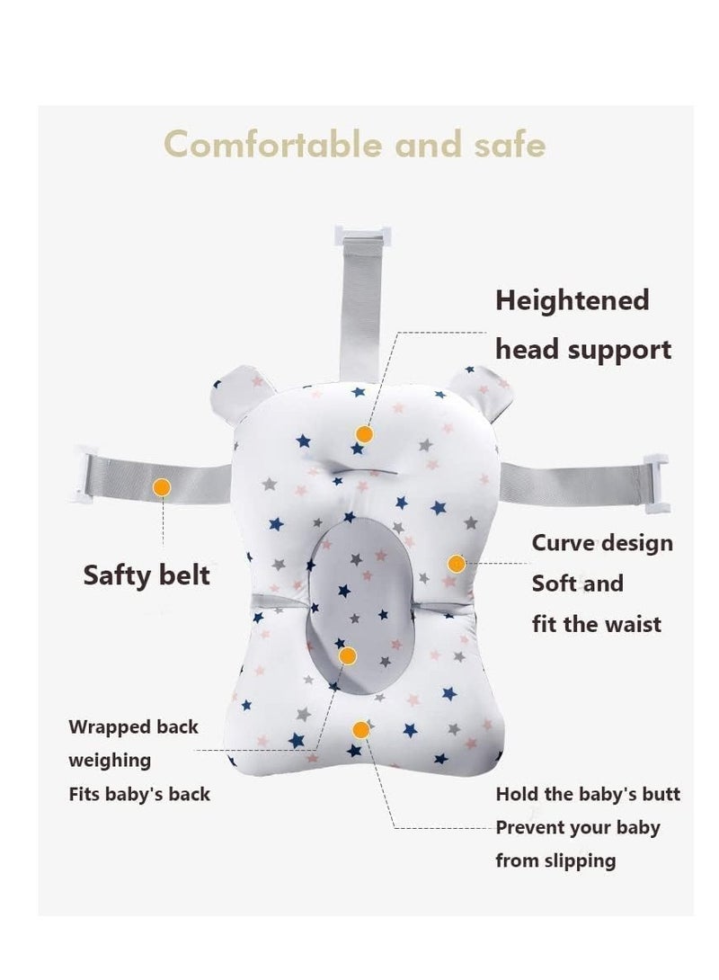 Premify PREMIFY Baby Bath Pad, Adjustable Non-Slip Floating Infant Bath Support Cushion, Baby Bath Pillow for Bathtub, Bath Tub Seat Mat For New Born/Infants Bathing Support | Bath Organizers, 0-12 Months  - Image 5