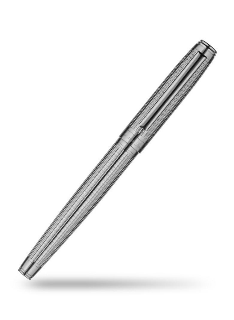 أنكورا قلم رابيد كروم ١٩١٩ إصدار محدود ٨٨٨ – قابل لإعادة التعبئة – قلم رولربول فاخر محفور مع علبة جلد – هدية للرجال والنساء – حبر أزرق - Image 1