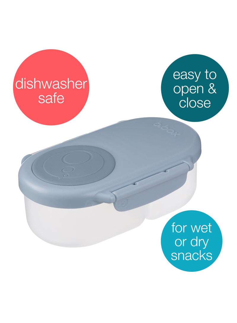 B.Box Snack Box with Flexi Whole Fruit Holder | Leakproof Compartments | 1¾ Cups (11.8 fl oz) | BPA Free | Easy Open Clip | For Kids & Toddlers-Chill Out - Image 2