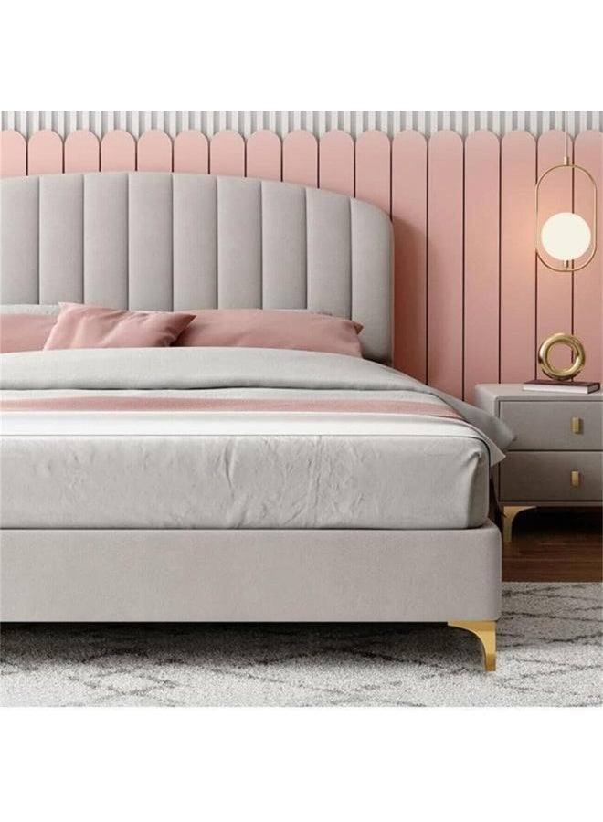 LUXURY LUXE Luxury Luxe Modern Velvet King Queen Size Bed Frame with Mattress  - Image 4