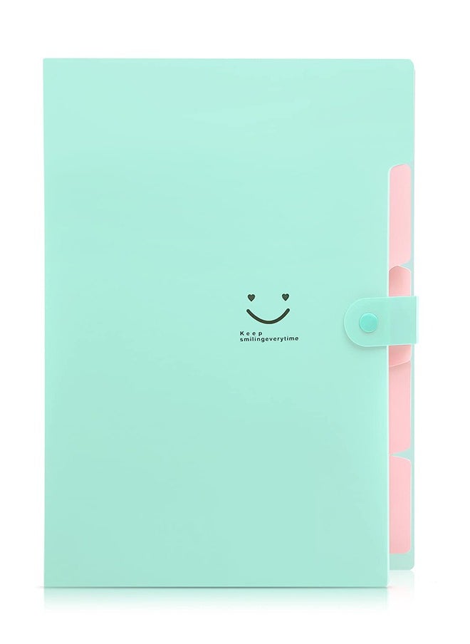 Generic - 1 Pcs Expanding File Folder, Letter A4 Paper Accordion Document Organizer(Green) - Image 1