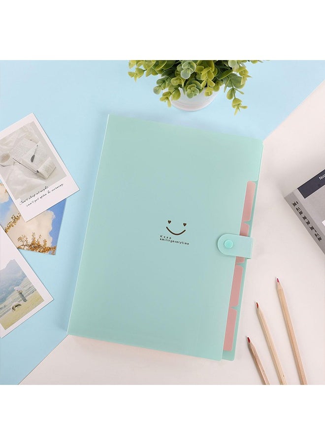 Generic - 1 Pcs Expanding File Folder, Letter A4 Paper Accordion Document Organizer(Green) - Image 1