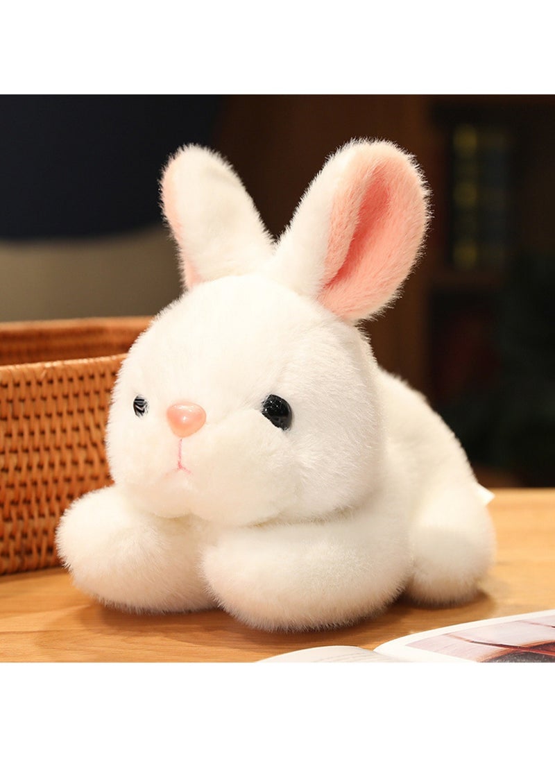 25 CM Cute Rabbit Shape Plush Toy Soft Stuffed Simulation Doll For Girls And Boys All Ages Gift (White) - Image 3