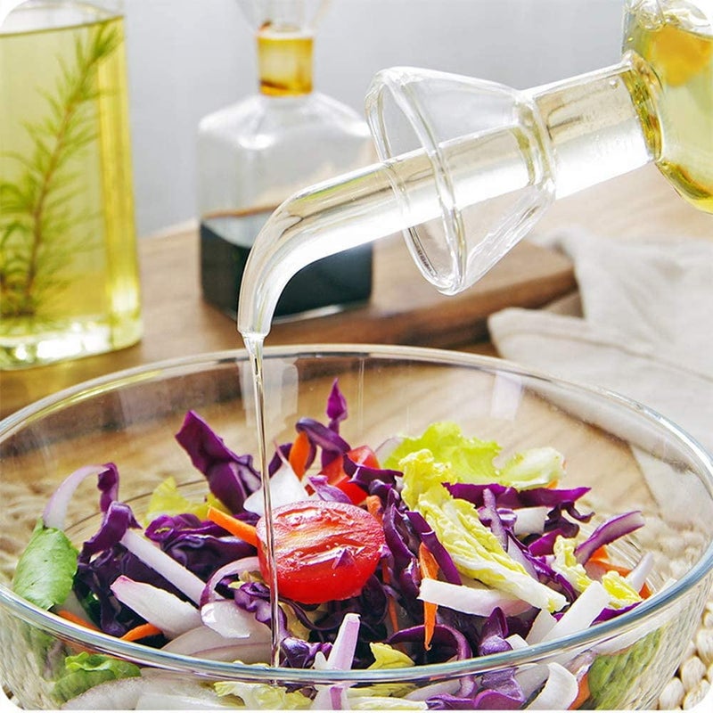 500ml glass oil vinegar bottle with guide nozzle large capacity oil bottle (Kitchen barbecue dual-purpose) transparent - Image 5