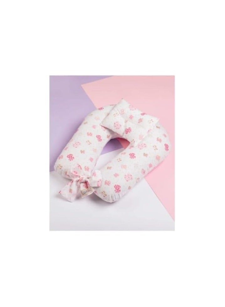 وسادة رضاعة مورو بيبي مع غطاء قطني قابل للغسل متعدد الألوان ورسومات