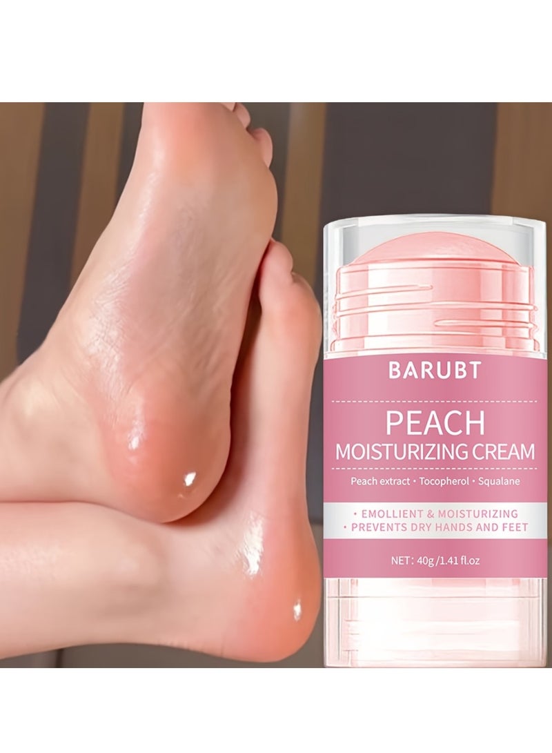 BARUBT Peach Moisturizing Cream 40G Heals Dry and Cracked Feet Foot Cream for Dry and Damaged Skin Knees Elbows Hands Heel Repair Balm Callus remover Moisturizer Cream Urea Foot Balm - Image 2