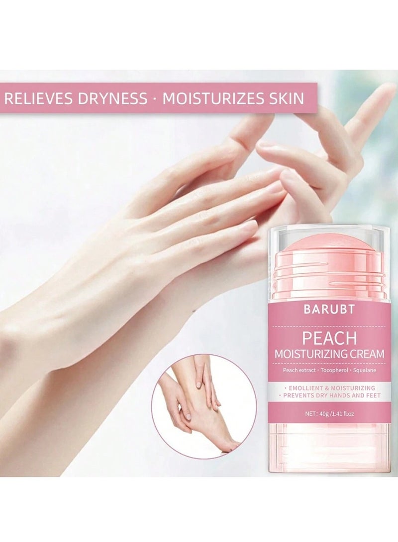 BARUBT Peach Moisturizing Cream 40G Heals Dry and Cracked Feet Foot Cream for Dry and Damaged Skin Knees Elbows Hands Heel Repair Balm Callus remover Moisturizer Cream Urea Foot Balm - Image 4