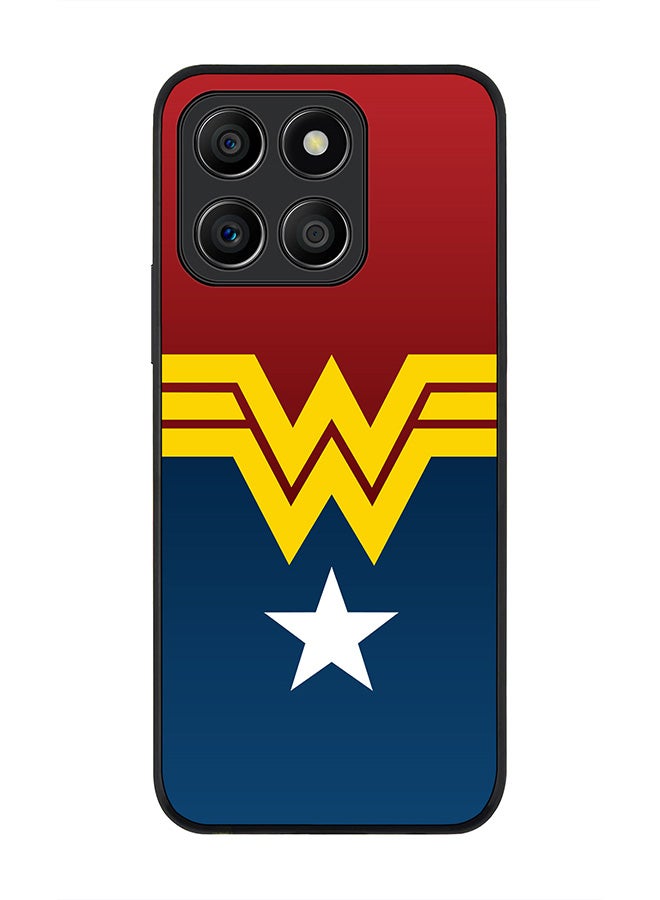 Stylizedd Rugged Black Edge Case for Honor X8b, Slim fit Soft Case Flexible Rubber Edges Anti Drop TPU Gel Thin Cover -  Wonder Woman  - Image 1