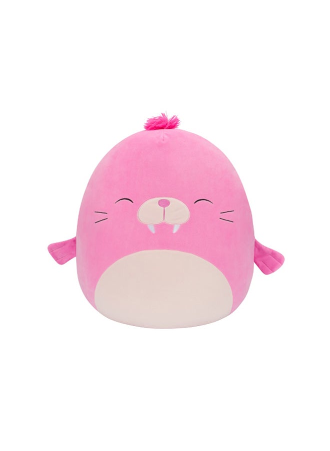 Squishmallows 16 inch Large Plush Pepper Pink Walrus , Officially Licensed Kellytoy Plush Toy, Colorful Soft Toy, Gift for Kids, Girls & Boys Washable Squishy Stuff Toy Multicolor All Age  - Image 1