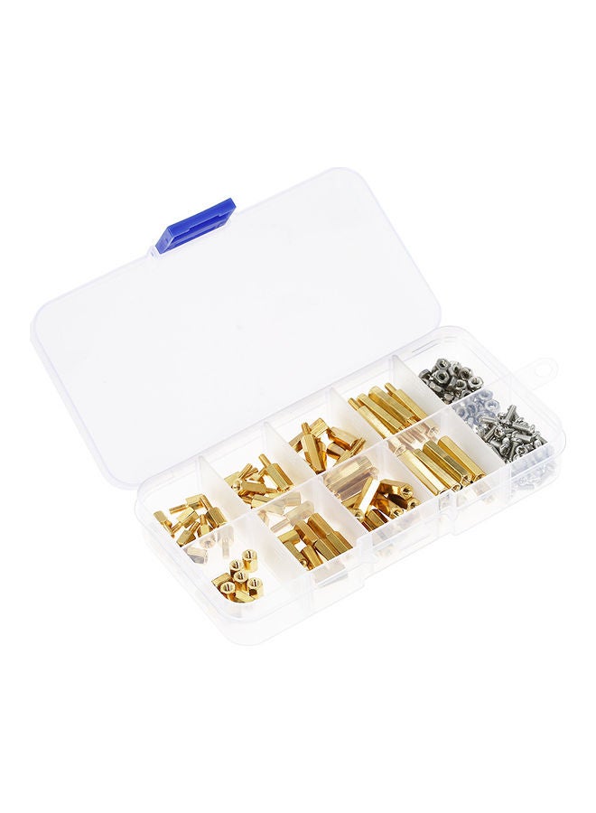 NIBEMINENT 180-Piece Screw Nuts Gold/Silver