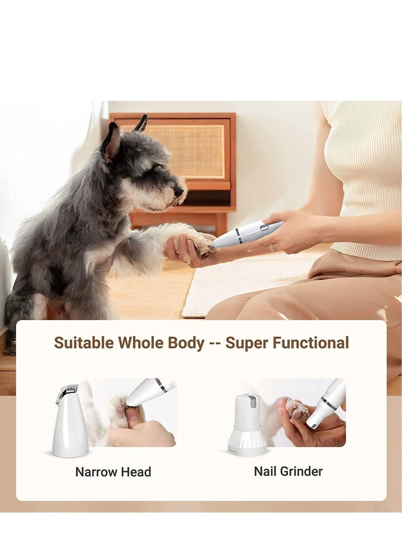 Y&D - Electric Pet Trimmer, DMG 4 in 1 Low Noise cat &dog Hair Clipper, Dog Grooming Supplies, Clippers for Body, Tools Dogs Cats and Other Pets White - Image 1