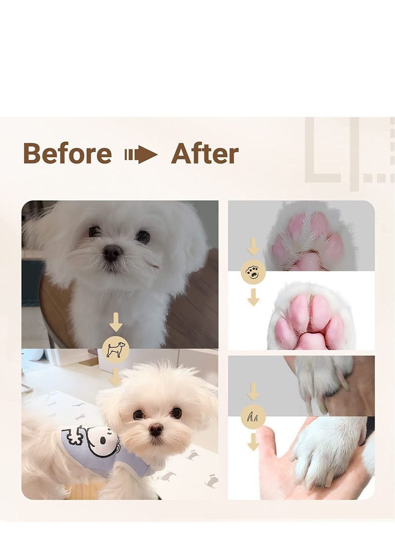 Y&D - Electric Pet Trimmer, DMG 4 in 1 Low Noise cat &dog Hair Clipper, Dog Grooming Supplies, Clippers for Body, Tools Dogs Cats and Other Pets White - Image 1