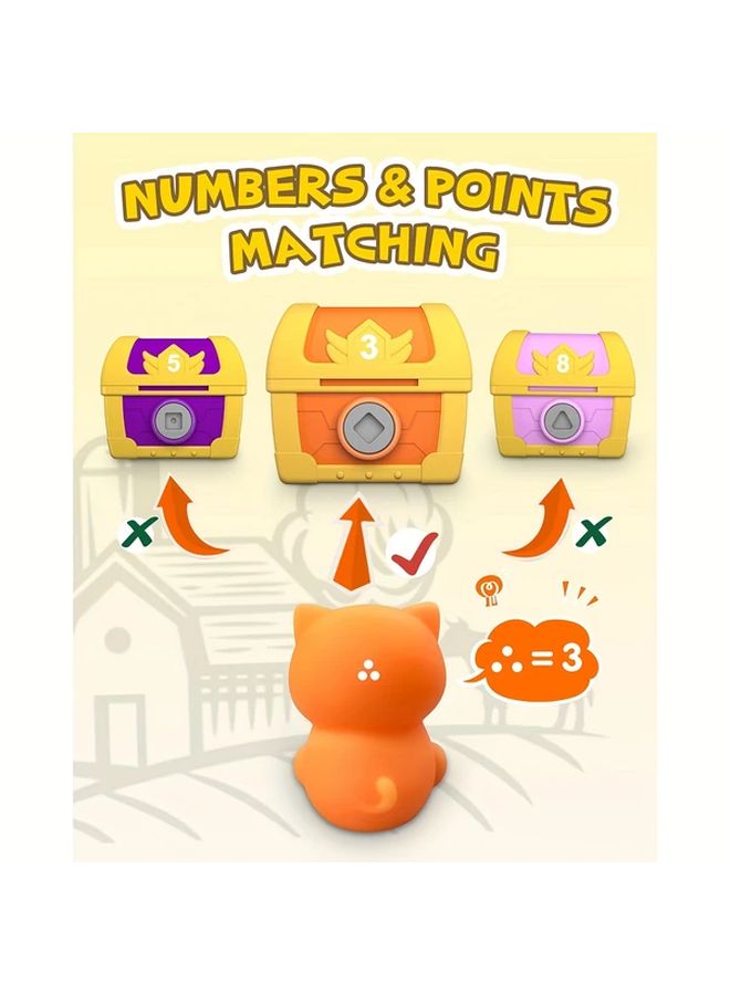 كووجام مجموعة ألعاب تطوير المهارات الحركية الدقيقة مع 10 دمى أصابع حيوانات لعبة كنز الفرز والتصنيف حسب الألوان - Image 4