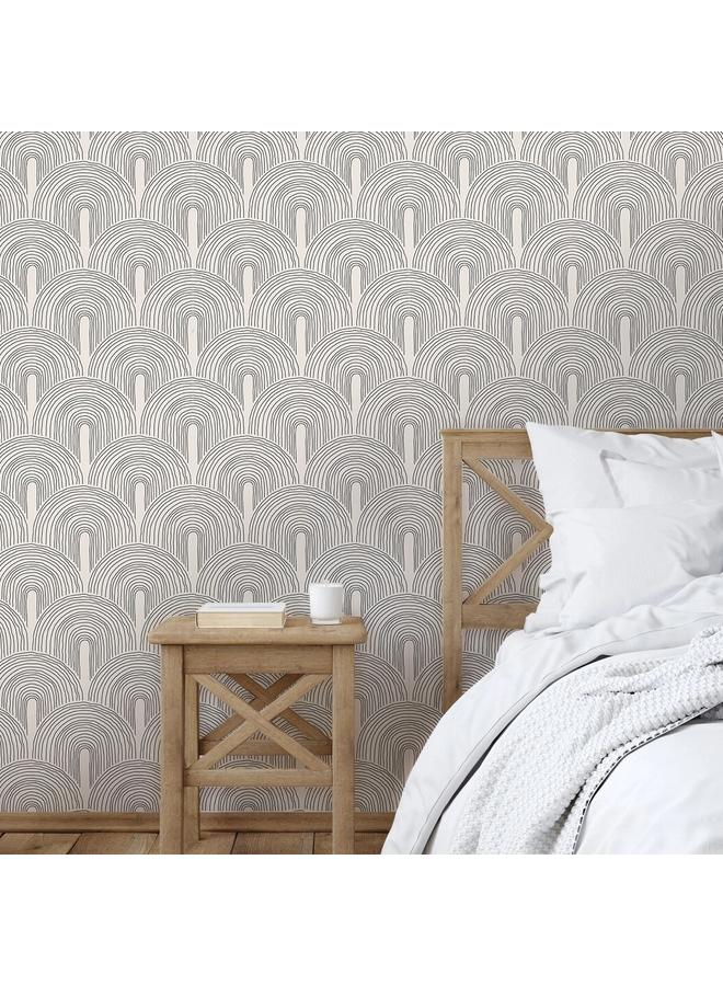 Bluejw Fashion Minimalist Arch Self-adhesive Wallpaper    WallpaprPVC Decorative Background Wall - Image 2