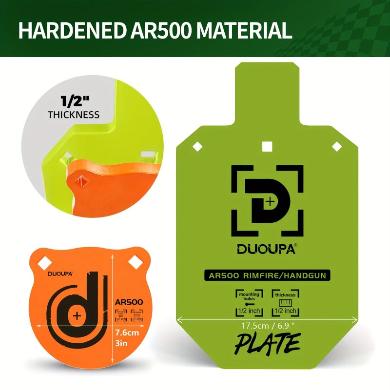 AR500 Steel Targets 1 2 Inch Thick for Shooting Silhouette Laser Cut Precision 3 Inch 6 Inch - Image 2