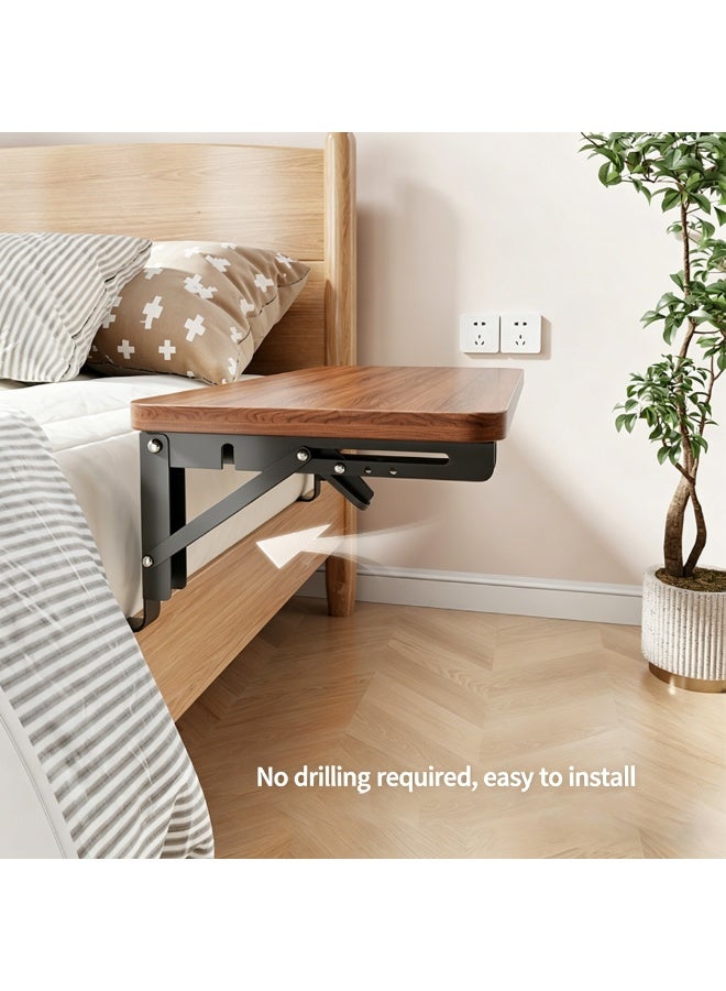 Foldable Bedside Shelf Table, Wall-Mounted Bedside Cabinet for Bedroom, Space-Saving Storage - Image 3