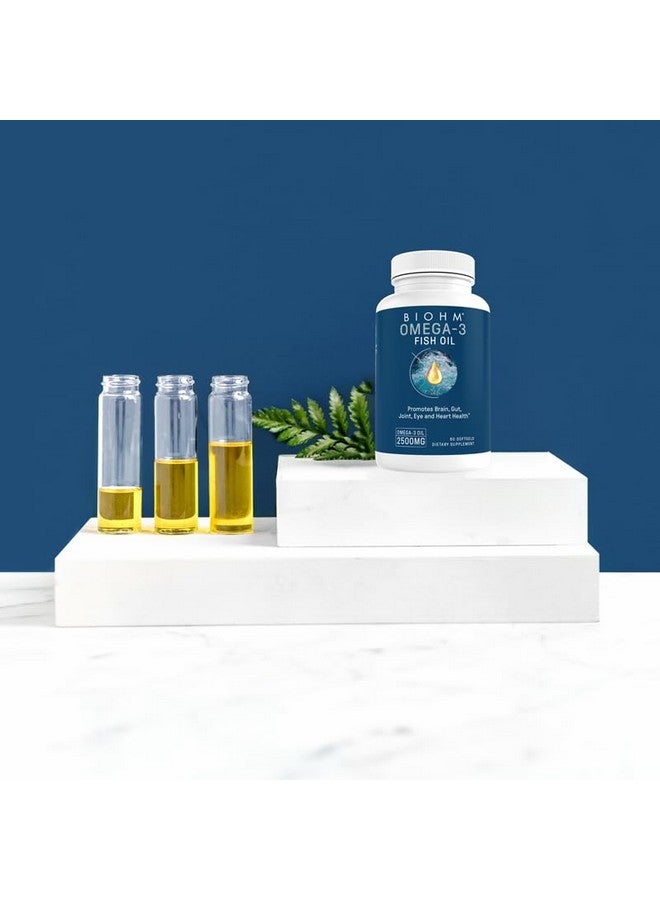 BIOHM Omega-3 Fish Oil (2500mg, 60 Softgels) High Potency 860mg EPA & 630mg DHA, Omega 3 Fatty Acid Supplements to Support Brain, Joint, Eye, Liver & Gut Health, Sustainably Sourced - Image 4