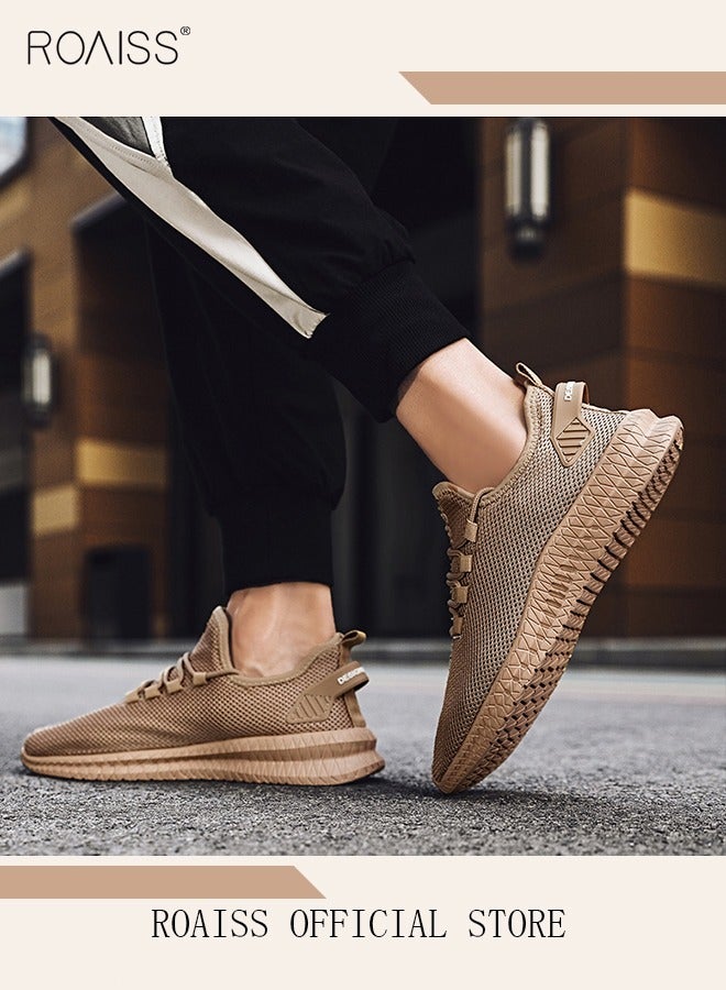 roaiss New Arrival Running Sports Shoes for Men Sneakers Mesh Breathable Footwear Classic Design Walking Shoes Casual Shoe Outdoor Non-Slip Camping Shoes Summer Colorblock Sneakers - Image 5