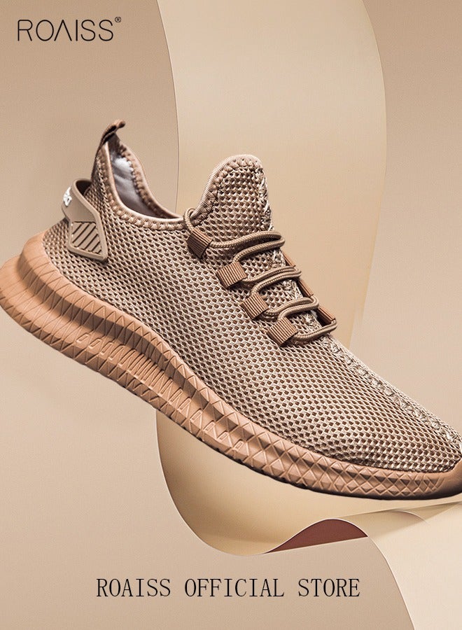 roaiss New Arrival Running Sports Shoes for Men Sneakers Mesh Breathable Footwear Classic Design Walking Shoes Casual Shoe Outdoor Non-Slip Camping Shoes Summer Colorblock Sneakers - Image 2