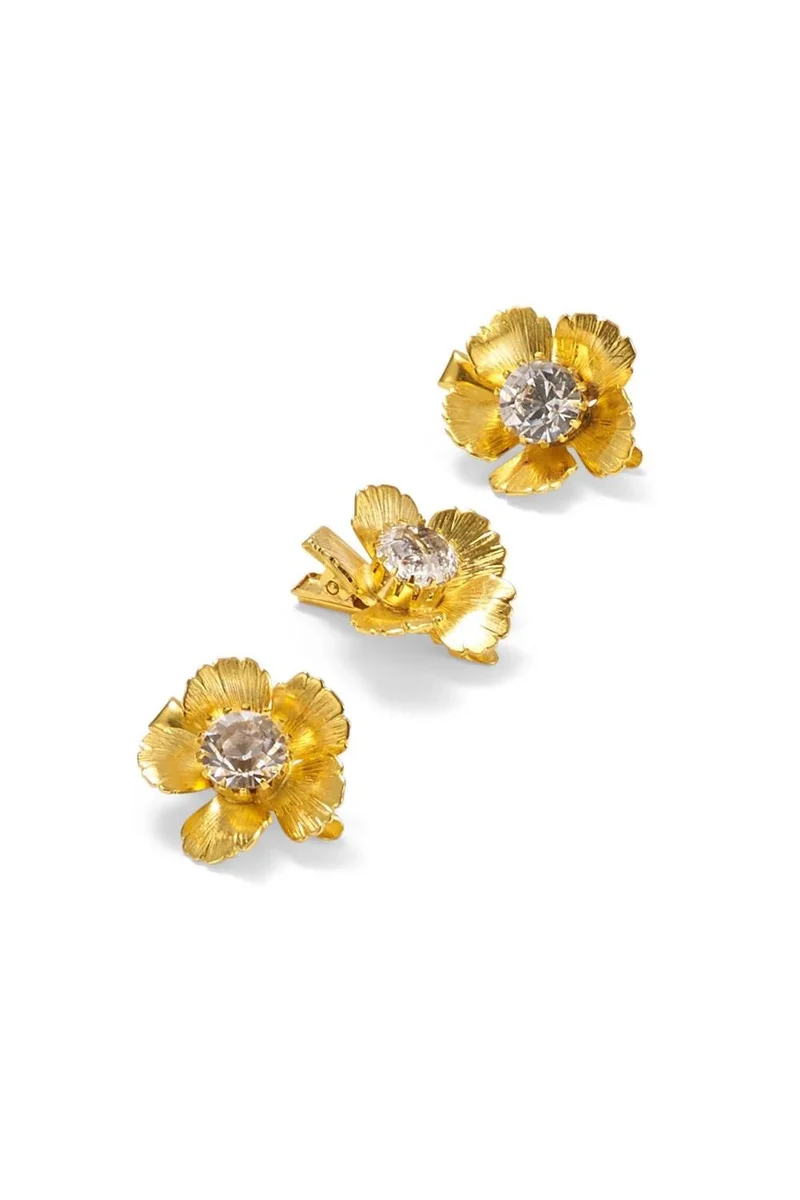 Lelet Ny Exquisite Floral Embellishment Clips Hair Clip