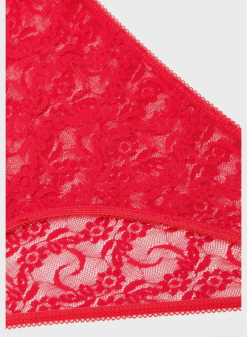 LC WAIKIKI Lace High Leg Bikini Bottom