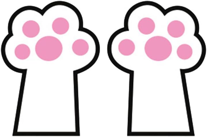 woobles Cartoon Car Logo Sticker,  Rabbit Ears Car Stickers Cute Personality Sticker Car Emblem Decal Decoration for Refrigerator Helmet Backpack Jacket Cell Phone- 2 Bear Ears + Tail - Image 4
