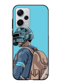 Protective Case Cover For Xiaomi Redmi Note 12 Pro Plus Helmet And In Military Uniform Design Multicolour