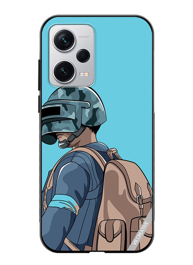 VR CREATIVE - Protective Case Cover For Xiaomi Redmi Note 12 Pro Plus Helmet And In Military Uniform Design Multicolour - Image 1
