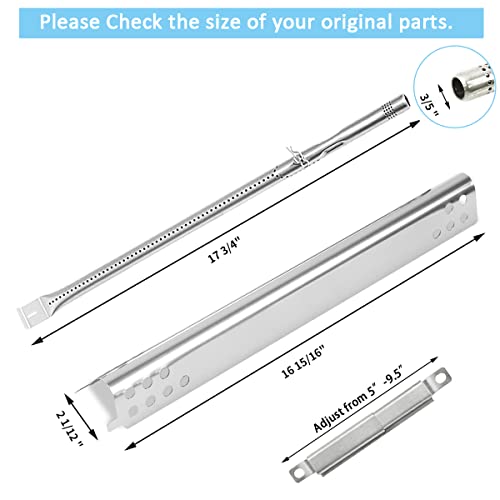 FORYEYC Grill Replacement Parts for Charbroil Performance 6 Burner 463244819 463238218 463276517 463276617, G470-5200-W1 Burner G470-0004-W1A Heat Plate for 5 Burner 463347519, 4 Burner 463347017 463342119 - Image 2