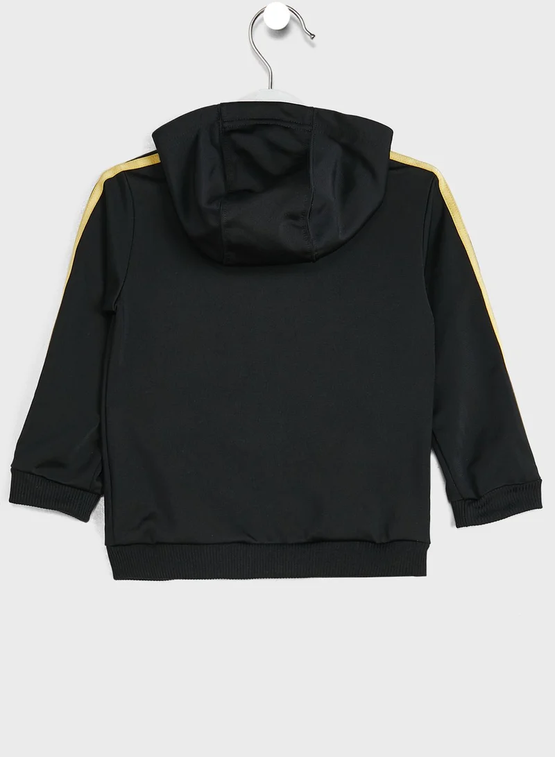 Adidas Infant 3 Stripes Shiny Tracksuit