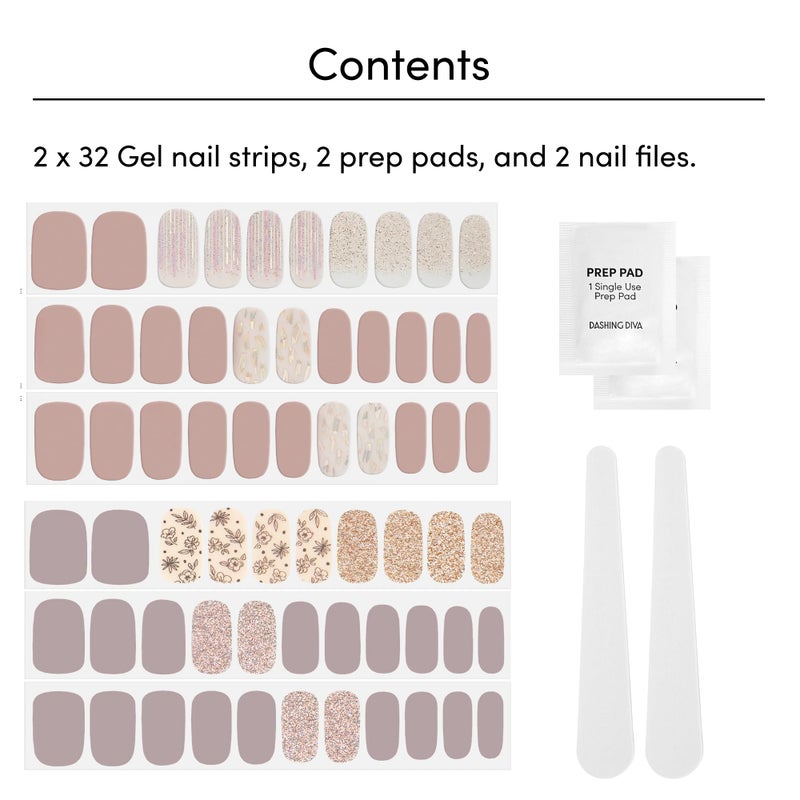 Dashing Diva Gloss Nail Strips Bundle - The Best Sellers Collection - Lavender Dreams & After Glow - UV Free, Chip Resistant, Long Lasting Gel Stickers - Contains 2 Sets - Image 4