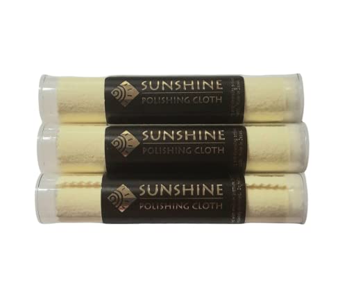 SUN SHINE Sunshine 3 Polishing Cloths Jewelry Cleaner Tube Silver Brass Gold Copper - Image 2