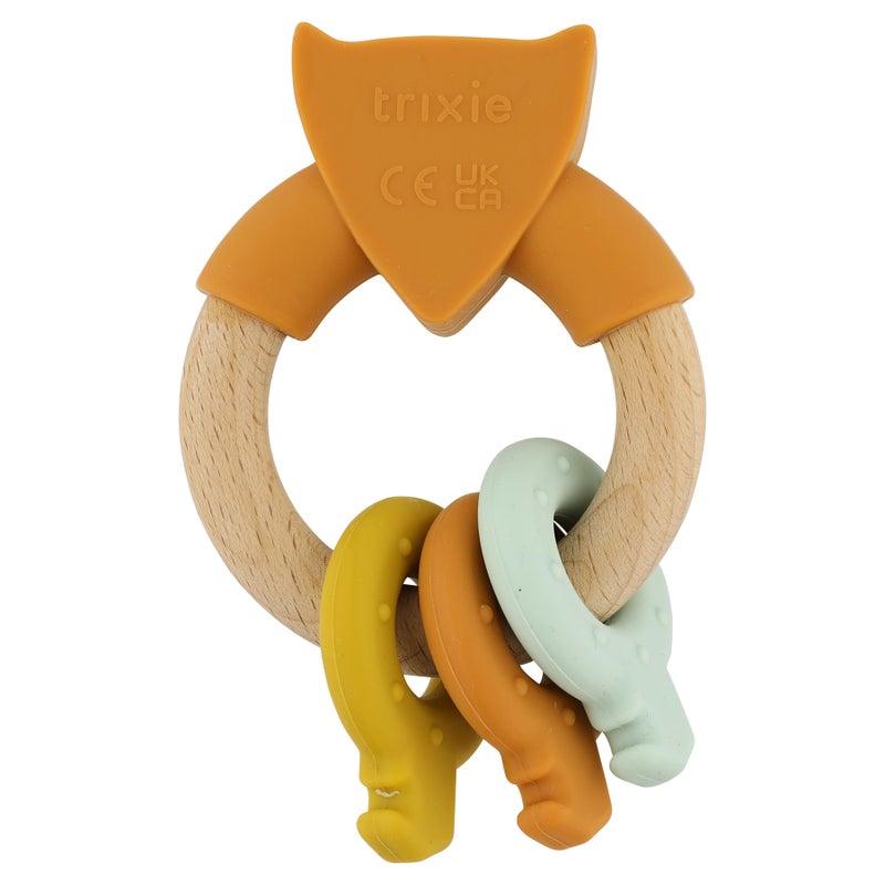 Trixie Wooden Silicone Activity Ring - Mr. Fox - 0+ Months - Image 2