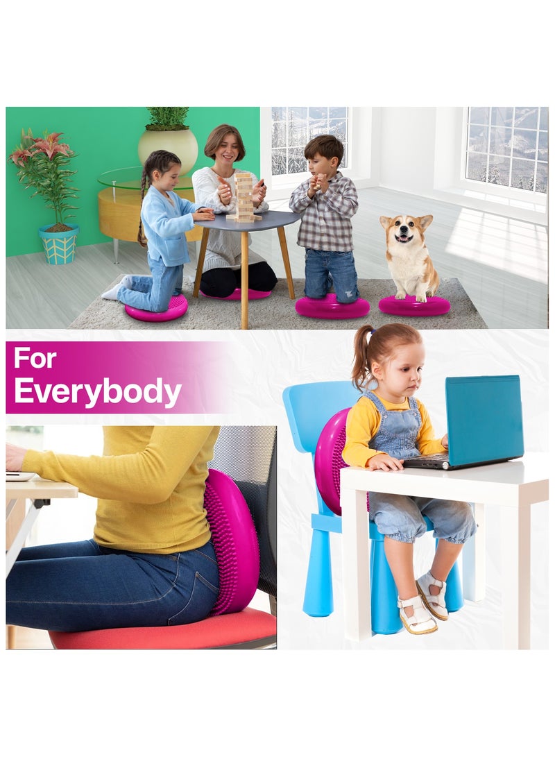 Allure Sphere Sphere Wobble Cushion - Non Slip Inflatable Balance Disc Anti-Burst Wiggle Seat - Balance Cushion With Pump For Physio, Flexible Seating - Improve Posture & Fitness - Adults & Children - Image 2