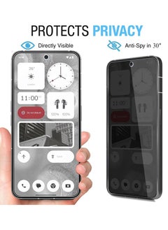 SNBFA 360° Privacy Tempered Glass Screen Protector for Nothing Phone 2A, Easy to Install Protection with Fingerprint Ultra Clear Touch Sensitivity Anti-Spy Screen Protector 1 PCS  - Image 3