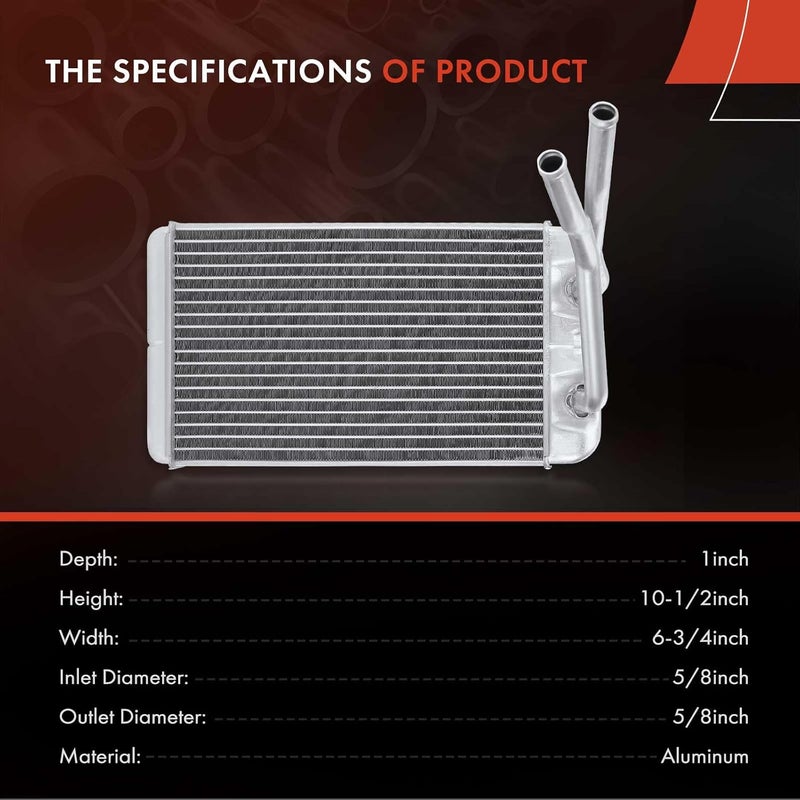 A-Premium HVAC Heater Core for Ford Fusion, Lincoln MKZ, Zephyr, and Mercury Milan - Image 3