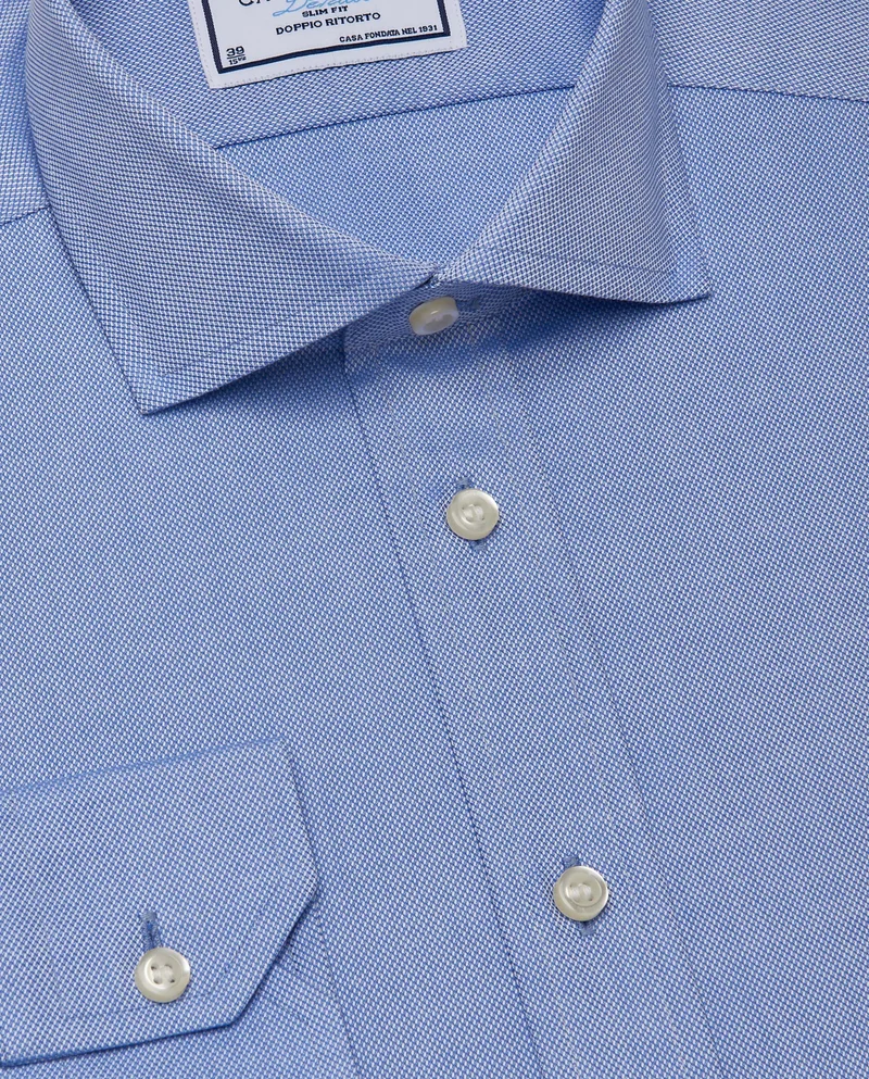 كاميتشسما قميص بتفاصيل بلون أزرق فاتح