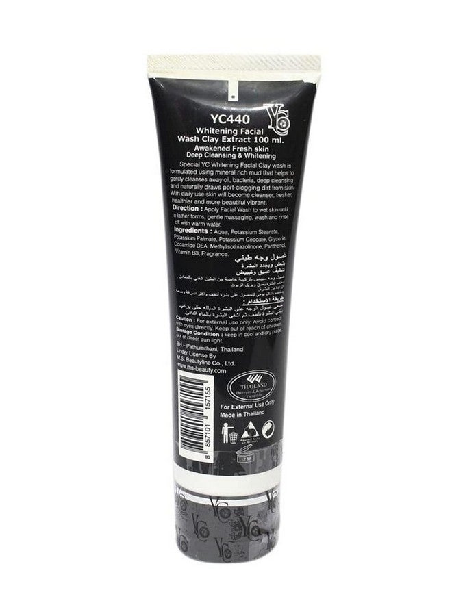 YC Whitening Clay Face Wash For Oily Skin Clears Clogged Pores Gently Cleanse And Pull Out Impurities Fights Acne Yc440-100 Ml Face Wash For Men (Pack Of 1) - Image 2