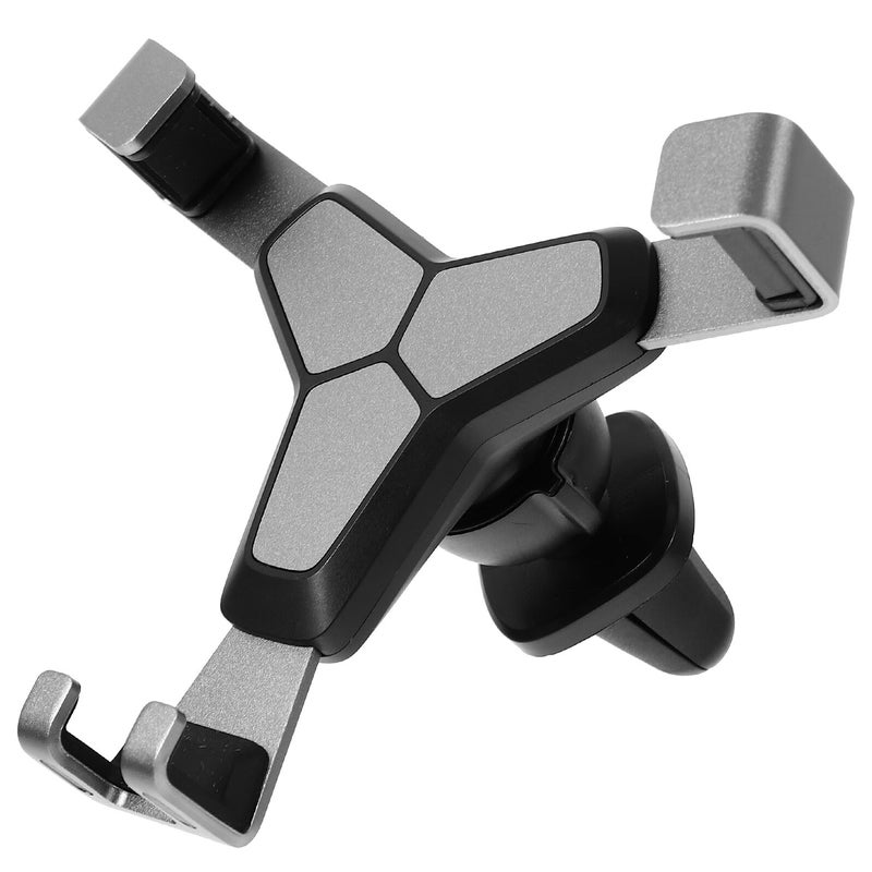 Universal Car Air Vent Phone Holder Gray 360 Rotation Clip Mount Stand - Image 2