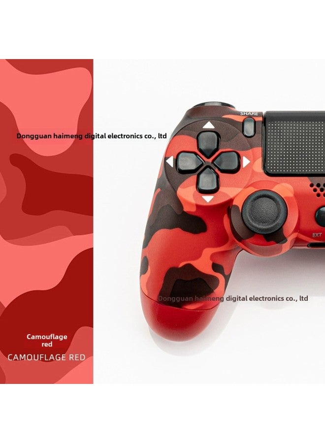 P4 Wireless Handle Snowflake Button Gamepad Quality Stable Dual-shock Gyroscope P4 Bluetooth Gamepad-Product Color:Red Camouflage  - Image 1