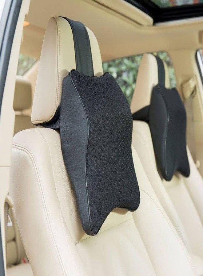 Drumil Memory Foam Car Headrest Pillow | Car Head Rest Pillow | Car Neck Pillow Head Carnival Pillow | Car Seat Headrest Neck Rest Cushion - Image 1