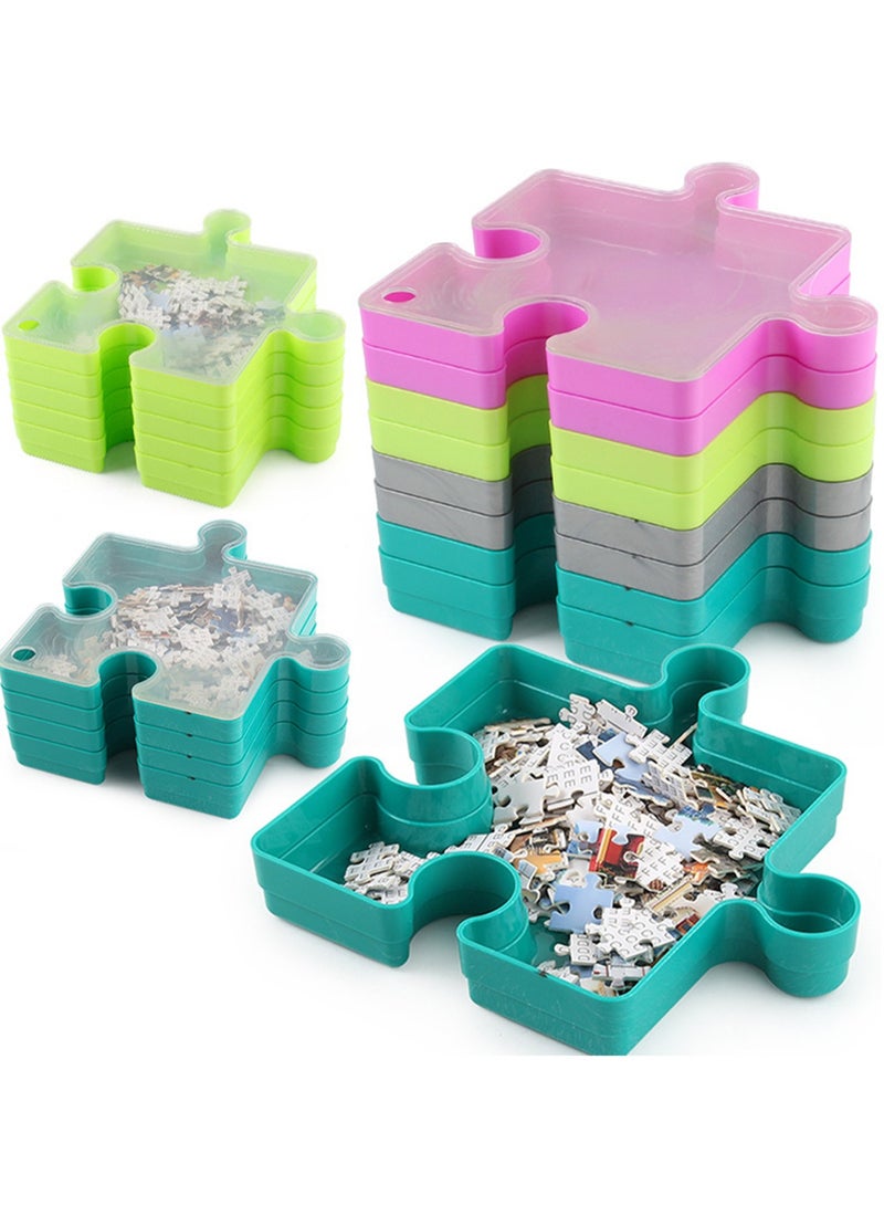Jigsaw Puzzle Accessories 3d Puzzle Storage Box 6 Layers Of Splicing Classification Storage Arrangement (Rose red) - Image 4