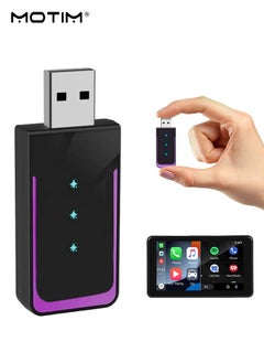 Wireless CarPlay Apple CarPlay & Android Auto Car Adapter, with Bluetooth/WiFi Plug and Play Converts Wired to Wireless for OEM Factory Wired Type-C/USB Adapter