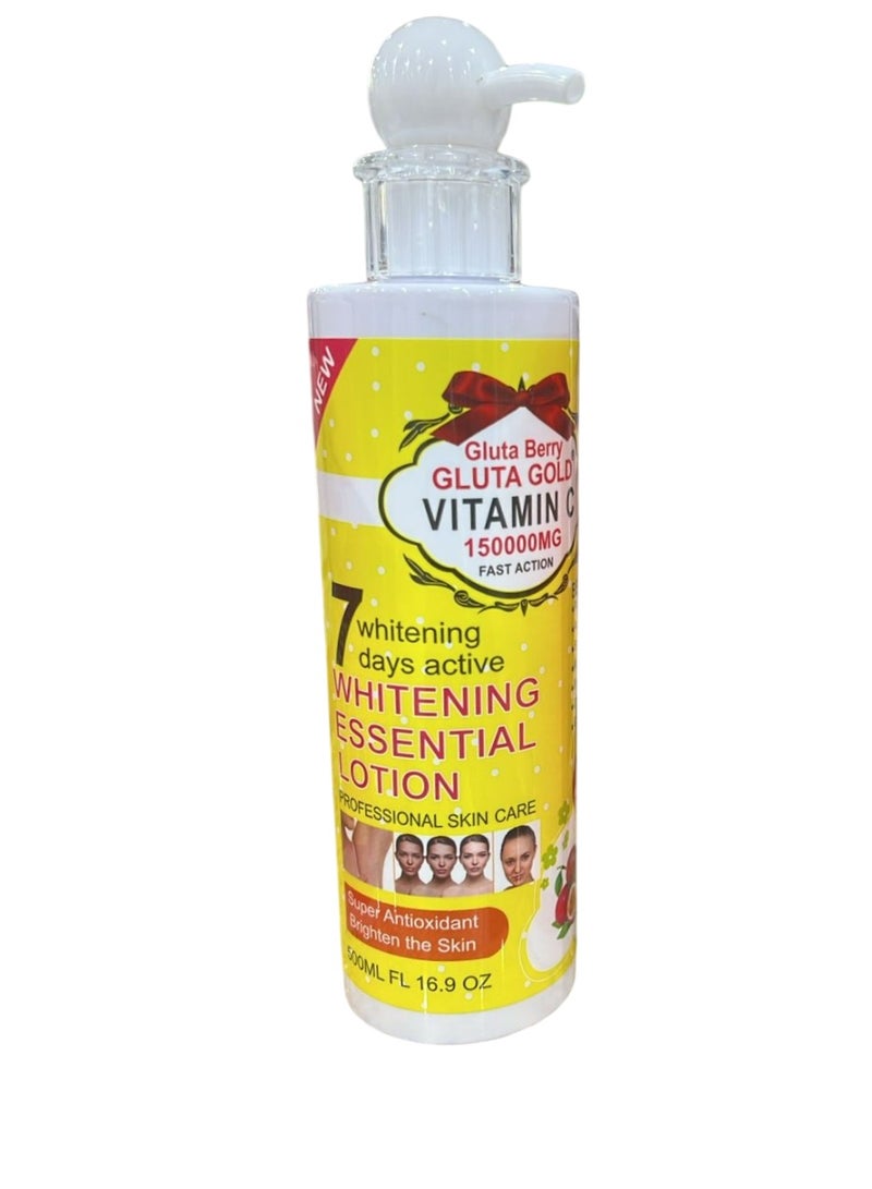جلوتا لوشن تبييض أساسي بفيتامين سي من جلوتا جولد، 500 مل
