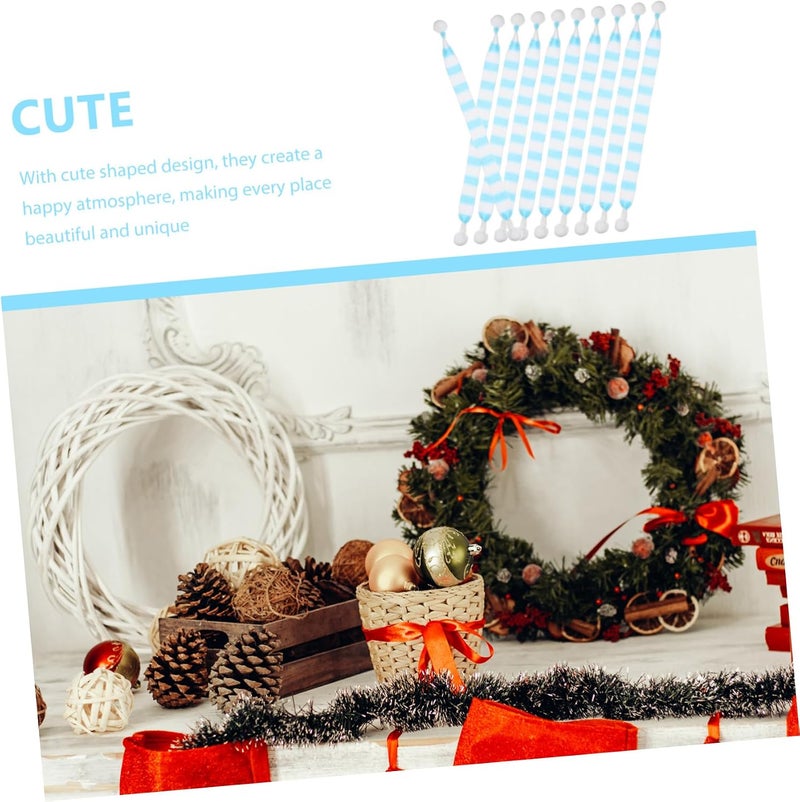 VOSAREA 20pcs Mini Christmas Doll Scarves Soft Decorative Scarves for Crafts Snowman Bear Accessories Festive for Holiday Decor - Image 3
